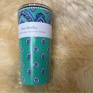 Vera Bradley Garden Green Leaf 20 Fluid Ounce Tumbler NEW